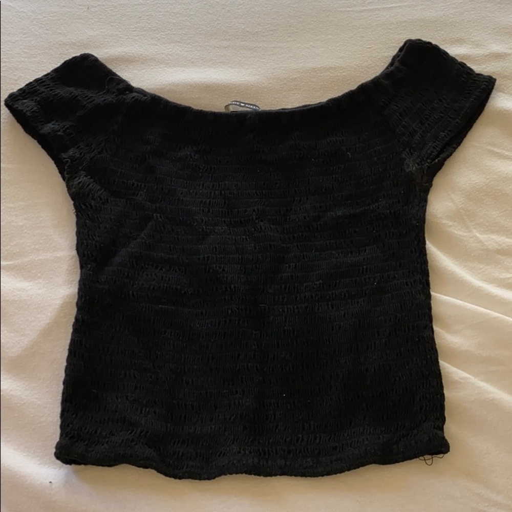 black ruched top